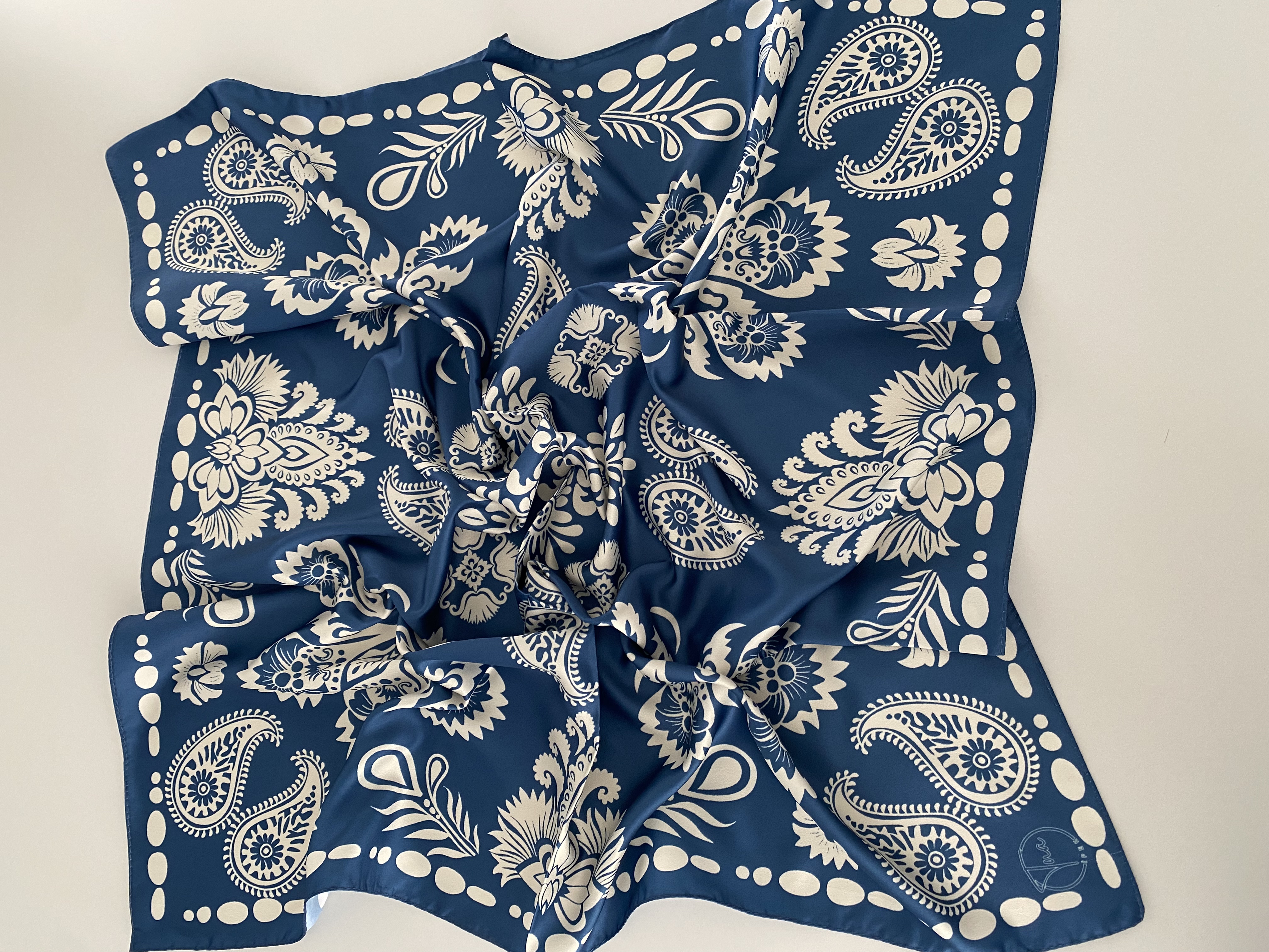Antik Mavi Fular&Bandana